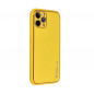 Apple iPhone 15 Coque Leather Jaune
