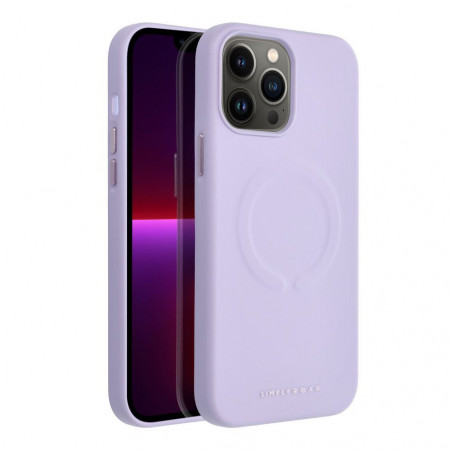 Apple iPhone 13 Pro Max Coque Roar Leather Mag Élégant  MagSAFE  Violet (Purple)