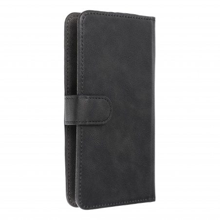 Samsung Galaxy S21 5G Etui universel, Portefeuilles COMMON book Élégant, Doublure douce à l'intérieur  Noir