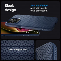 Apple iPhone 15 Pro Max Coque Spigen  Liquid Air Bleu marine