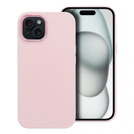 Apple iPhone 15 Coque FRAME Élégant  Rose poudré