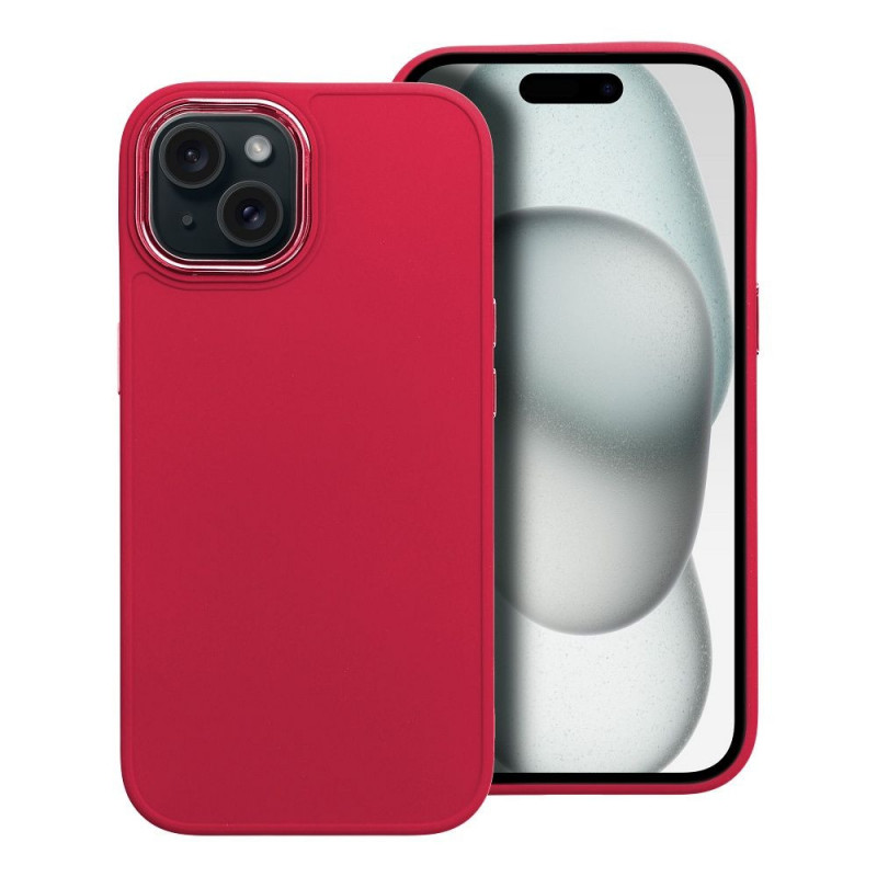 Apple iPhone 15 Coque FRAME Élégant  Magenta