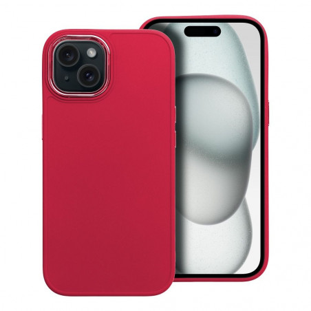 Apple iPhone 15 Coque FRAME Élégant  Magenta