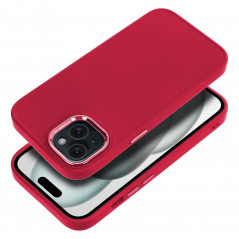 Apple iPhone 15 Coque FRAME Élégant  Magenta