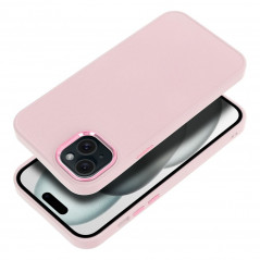 Apple iPhone 15 Plus Coque FRAME Élégant  Rose poudré