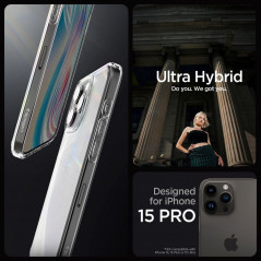 Apple iPhone 15 Pro Coque Spigen Ultra Hybrid Clair comme du cristal  Transparent