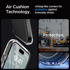 Apple iPhone 15 Pro Coque Spigen Ultra Hybrid Clair comme du cristal  Transparent