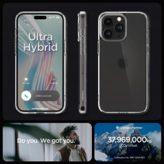 Apple iPhone 15 Pro Coque Spigen Ultra Hybrid Clair comme du cristal  Transparent