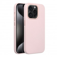 Apple iPhone 15 Pro Coque Leather Mag Cover Élégant  MagSAFE  Rose sable