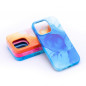 Apple iPhone 15 Coque Leather Mag Cover Élégant  MagSAFE  Éclaboussure bleue