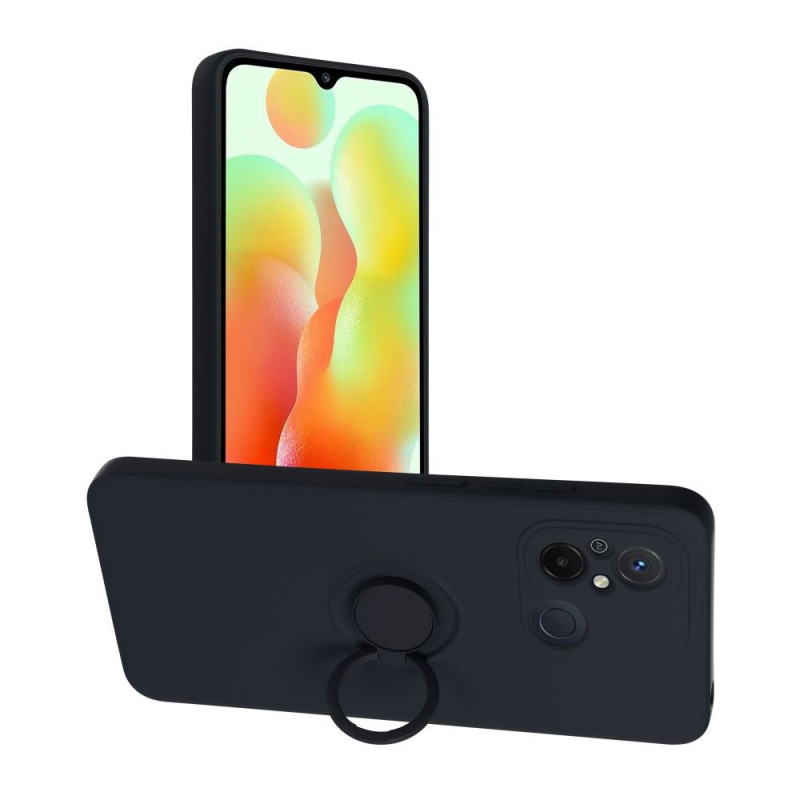 XIAOMI Redmi 12C Coque Silicone ring Noir