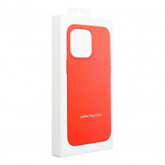 Apple iPhone 15 Plus Coque Leather Mag Cover Élégant  MagSAFE  Rouge