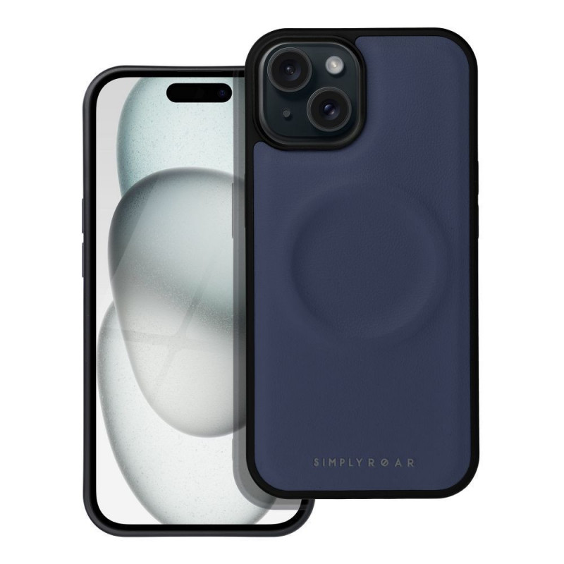 Apple iPhone 15 Coque Roar Mag Morning Élégant  MagSAFE  Marine