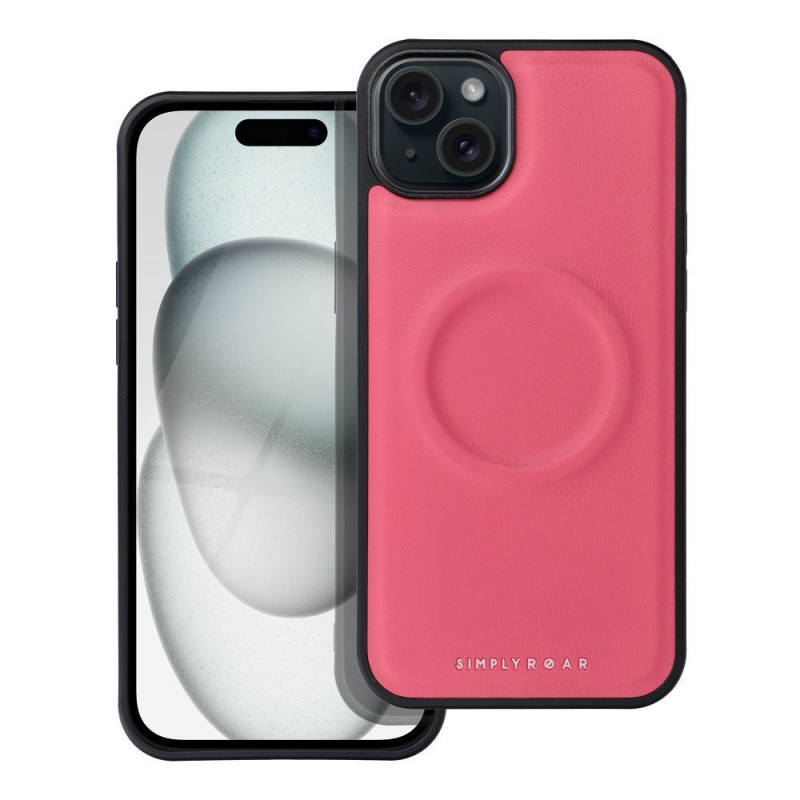 Apple iPhone 15 Plus Coque Roar Mag Morning Élégant  MagSAFE  Rose vif