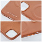 Apple iPhone 12 Coque Roar Leather Mag Élégant  MagSAFE  Brun