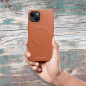 Apple iPhone 12 Coque Roar Leather Mag Élégant  MagSAFE  Brun