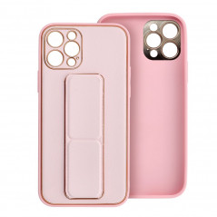 Apple iPhone 15 Plus Coque LEATHER Case Kickstand Rose