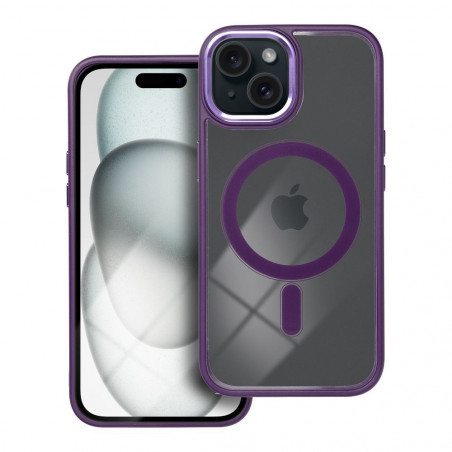 Apple iPhone 15 Coque Color Edge Mag MagSAFE  Violet profond