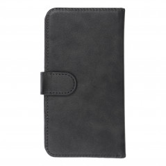 Apple iPhone 12 Etui universel, Portefeuilles COMMON book Élégant, Doublure douce à l'intérieur  Noir