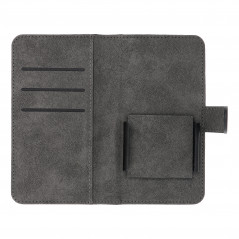 Apple iPhone 12 Etui universel, Portefeuilles COMMON book Élégant, Doublure douce à l'intérieur  Noir