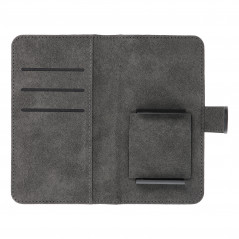 Apple iPhone 12 Etui universel, Portefeuilles COMMON book Élégant, Doublure douce à l'intérieur  Noir