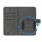 Apple iPhone 12 Etui universel, Portefeuilles COMMON book Élégant, Doublure douce à l'intérieur  Noir