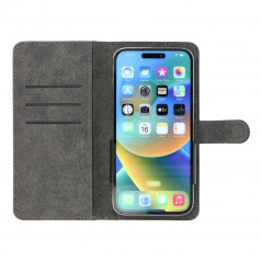 Apple iPhone 12 Etui universel, Portefeuilles COMMON book Élégant, Doublure douce à l'intérieur  Noir
