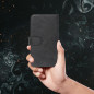 Apple iPhone 12 Etui universel, Portefeuilles COMMON book Élégant, Doublure douce à l'intérieur  Noir