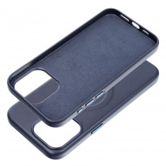 Apple iPhone 15 Pro Max Coque Roar Leather Mag Élégant  MagSAFE  Marine