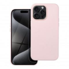Apple iPhone 15 Pro Max Coque Leather Mag Cover Élégant  MagSAFE  Rose sable