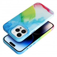 Apple iPhone 15 Pro Coque Leather Mag Cover Élégant  MagSAFE  Tâche de couleur