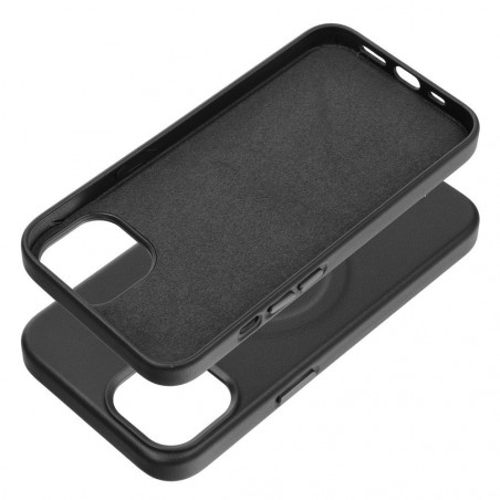 Apple iPhone 12 Pro Max Coque Roar Leather Mag Élégant  MagSAFE  Noir