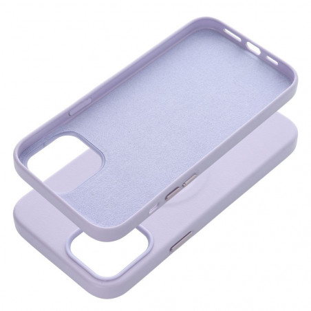 Apple iPhone 12 Pro Max Coque Roar Leather Mag Élégant  MagSAFE  Violet (Purple)
