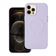 Apple iPhone 12 Pro Max Coque Roar Leather Mag Élégant  MagSAFE  Violet (Purple)