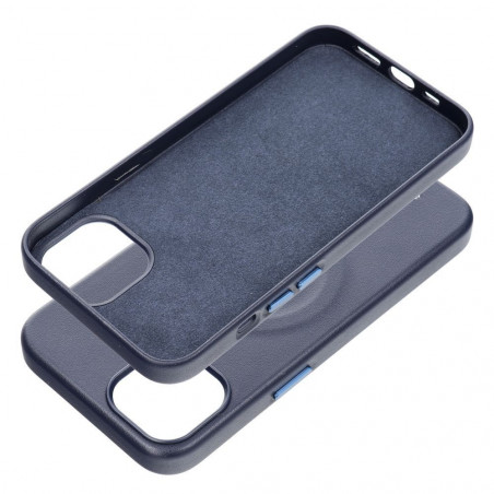 Apple iPhone 13 Coque Roar Leather Mag Élégant  MagSAFE  Marine
