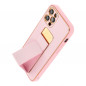 Apple iPhone 15 Pro Coque LEATHER Case Kickstand Rose