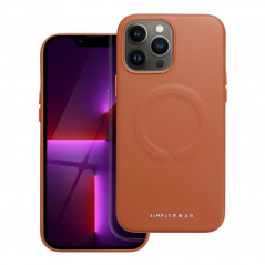 Apple iPhone 13 Pro Max Coque Roar Leather Mag Élégant  MagSAFE  Brun