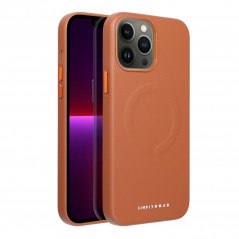 Apple iPhone 13 Pro Max Coque Roar Leather Mag Élégant  MagSAFE  Brun