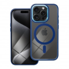 Apple iPhone 15 Pro Coque Color Edge Mag MagSAFE  Bleu marine