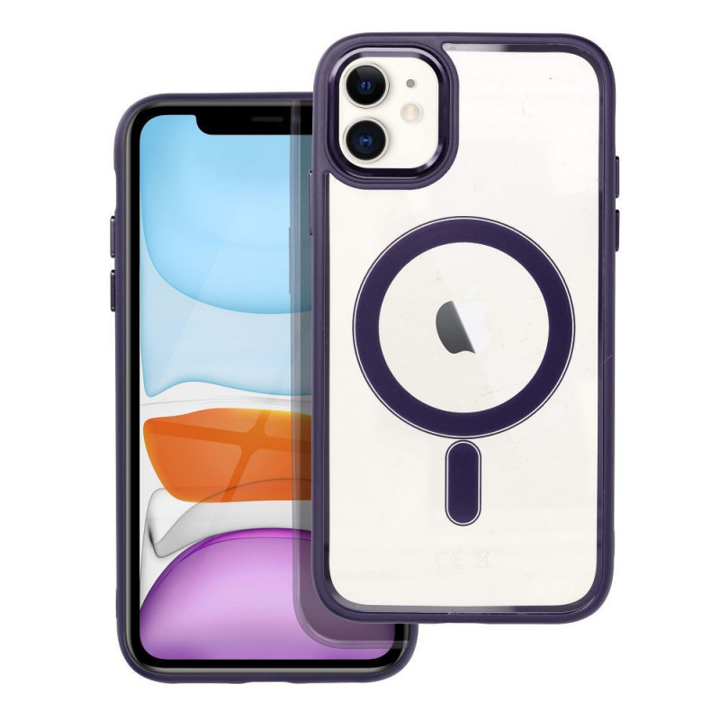 Apple iPhone 11 Coque Color Edge Mag MagSAFE  Violet profond