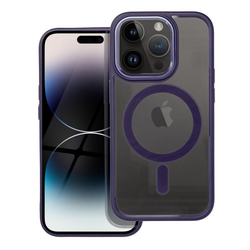 Apple iPhone 14 Pro Coque Color Edge Mag MagSAFE  Violet profond