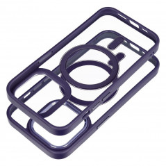 Apple iPhone 14 Pro Coque Color Edge Mag MagSAFE  Violet profond