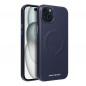 Apple iPhone 15 Plus Coque Roar Leather Mag Élégant  MagSAFE  Marine