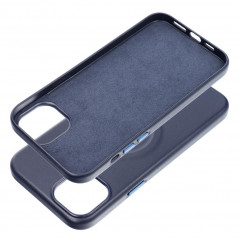 Apple iPhone 15 Plus Coque Roar Leather Mag Élégant  MagSAFE  Marine