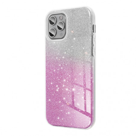 Apple iPhone 15 Pro Max Coque Shining Transparent et rose