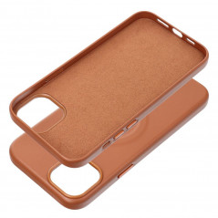 Apple iPhone 15 Plus Coque Roar Leather Mag Élégant  MagSAFE  Brun