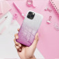 Apple iPhone 15 Plus Coque Shining Transparent et rose