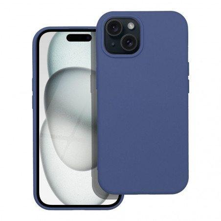 Apple iPhone 15 Coque Silicone Élégant  Bleu