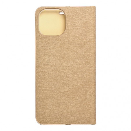 Apple iPhone 15 Portefeuilles LUNA Book Gold Élégant  Or