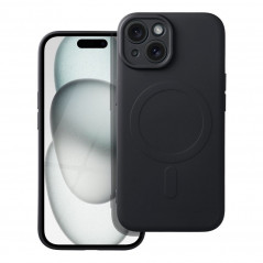 Apple iPhone 15 Coque Silicone Mag Cover MagSAFE  Noir